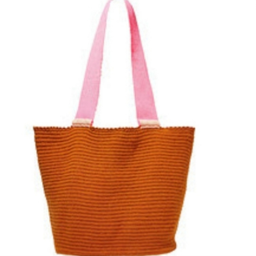 Sophie Andersen Handwoven Tote Bag, Multicolored (Orange), NWT